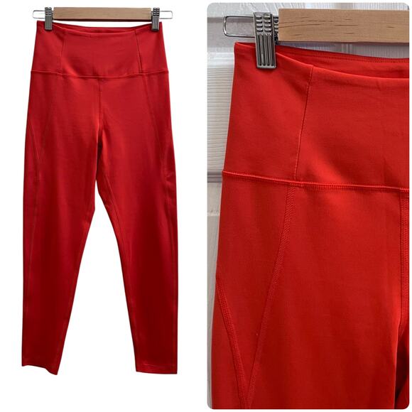 Girlfriend Collective Orange Leggings Size Small Gym Workout - Picture 1 of 9